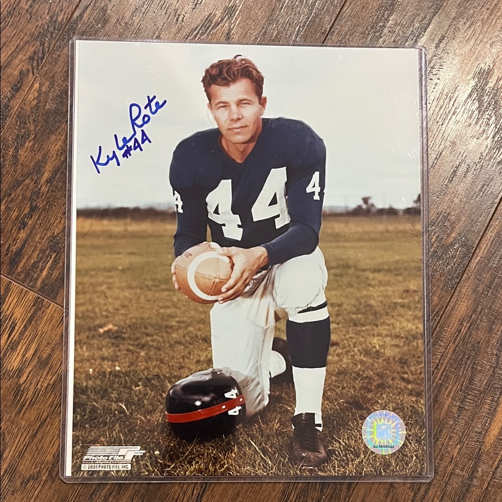 Autographed Football Player Photo